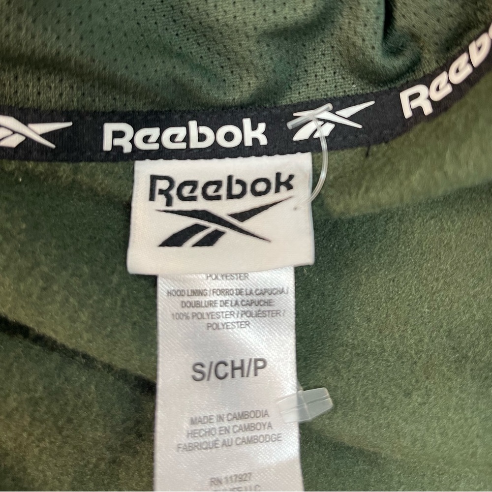Reebok Full Zip Hoodie Sweatshirt Green - Picture 6 of 8